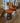 ON SALE Mid-Mod Umanoff Stool | Orange Upholstery