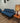 Mid Century Modern Sofa with New Foam | Original Blue Fabric Upholstery