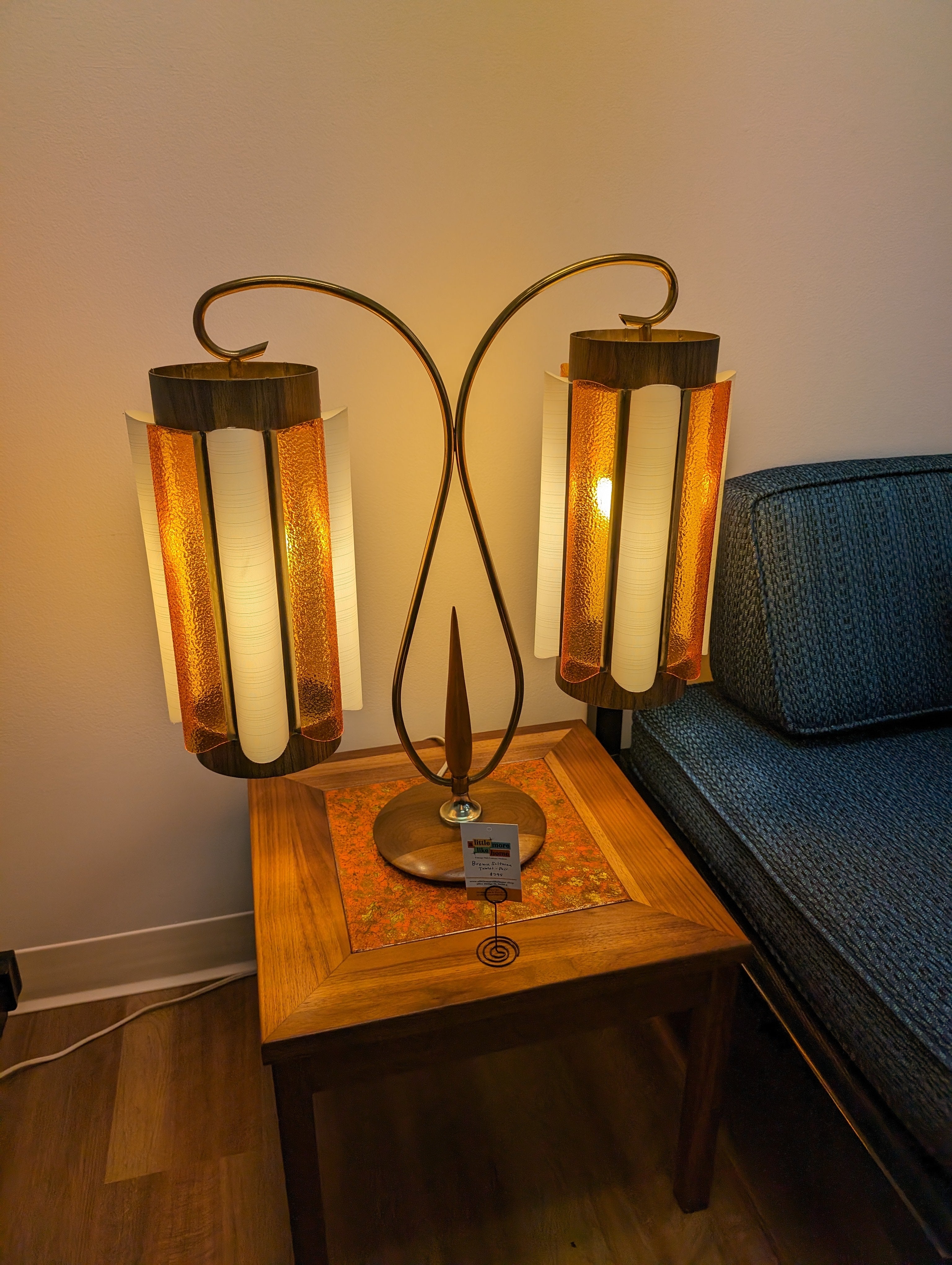 Mid Century Modern Double Shade Table Lamp – A Little More Like Home