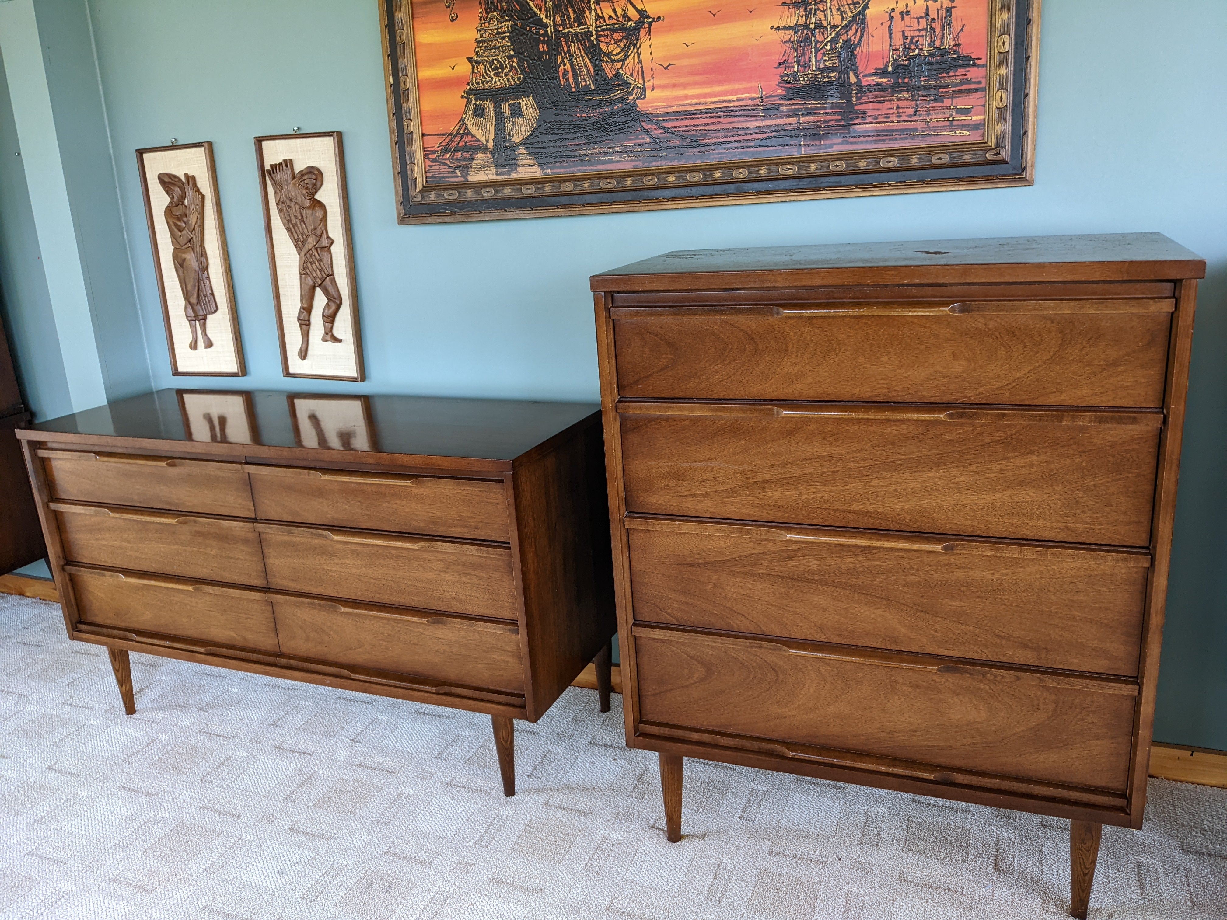Mid Century Modern Dresser Set Mid Century Modern Dresser Set