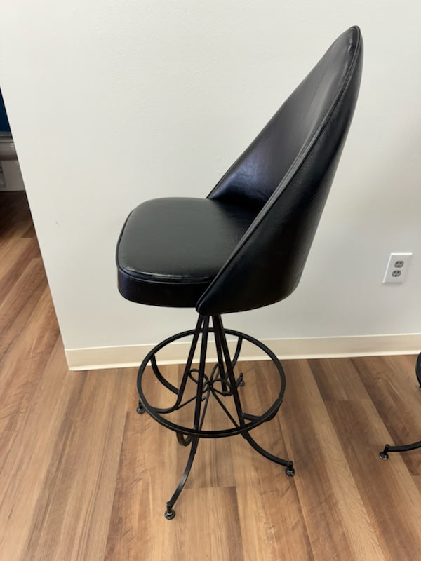 ON SALE Retro Black Vinyl Bar Stool | 1 of 3 – A Little More Like Home