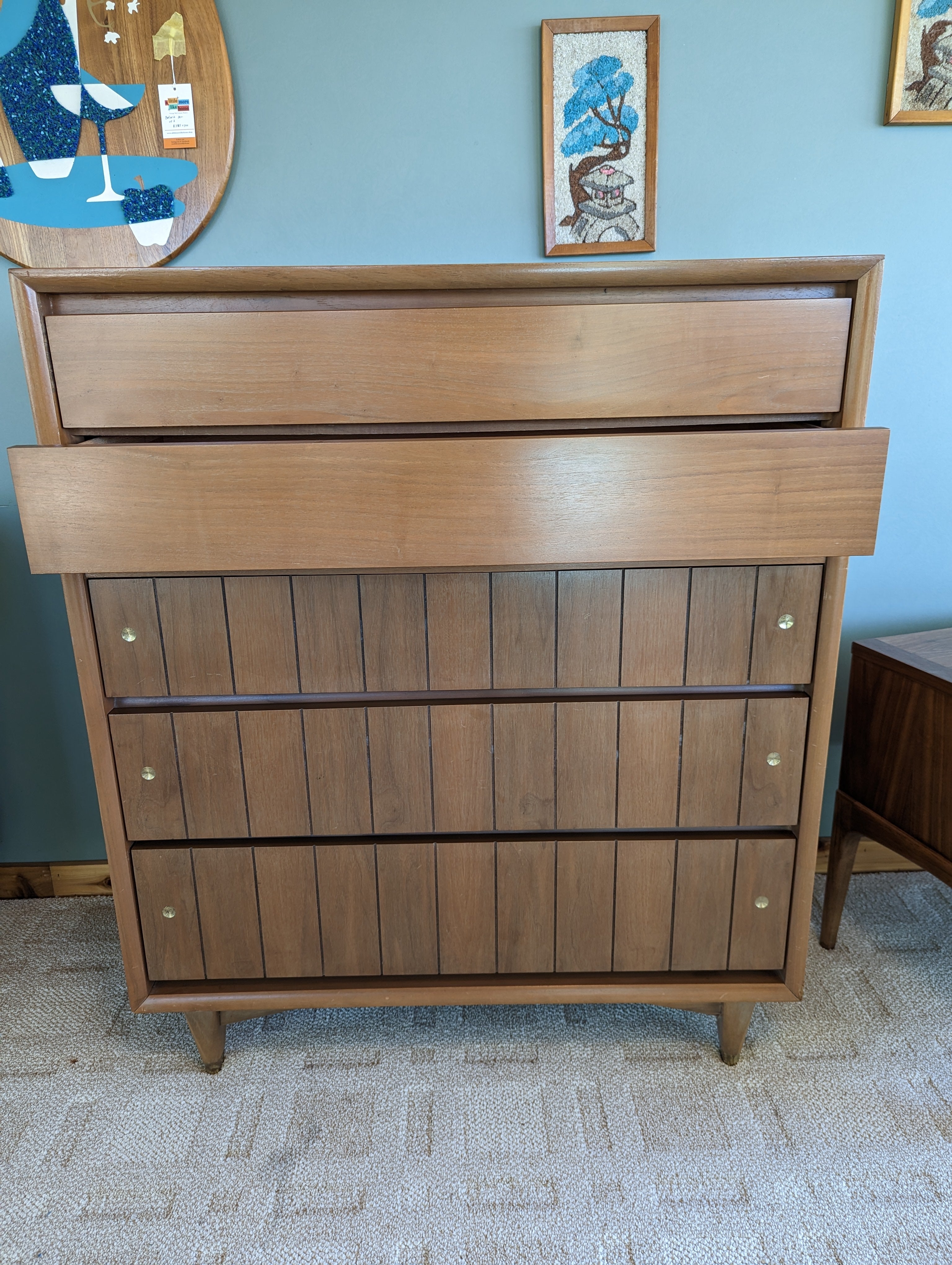 Mid Century Modern Kroehler Tallboy Dresser Mid Century Modern Kroehler Tallboy Dresser