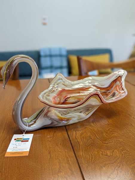 Hand Blown Glass Swan Antique Piece from The Smokey's hotsell