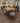 Refinished Heywood-Wakefield "Butterfly" Drop-leaf Table, 2 Leaves with 6 "Dog Biscuit" Chairs