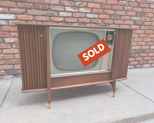 1960s General Electric Vintage Television | Danish Walnut