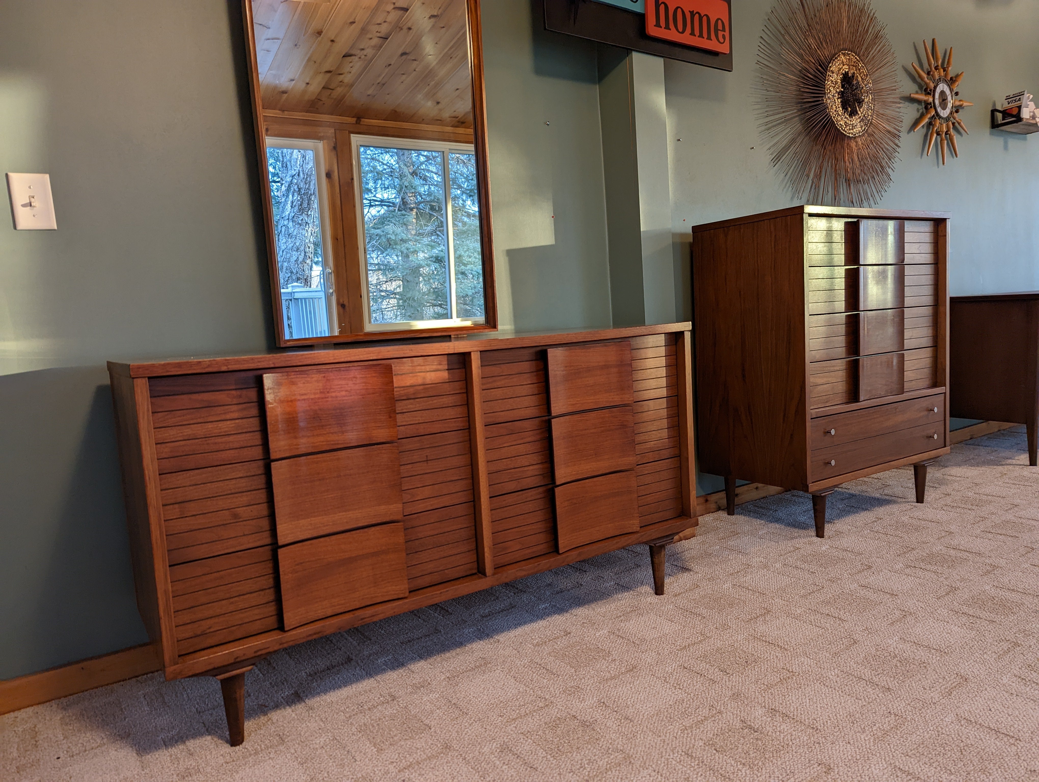 Mid Century Modern Johnson Carper Delray Dresser Set A Little More Like Home Mid Century Modern Johnson Carper Delray Dresser Set A Little More Like Home