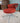 Mid-Mod Kielhauer Red Chair and Ottoman with Chrome Legs